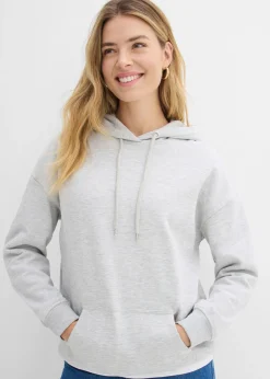 bonprix bonprix Básicos|Ropa Cómoda>Sudadera oversize con capucha Gris claro jaspeado