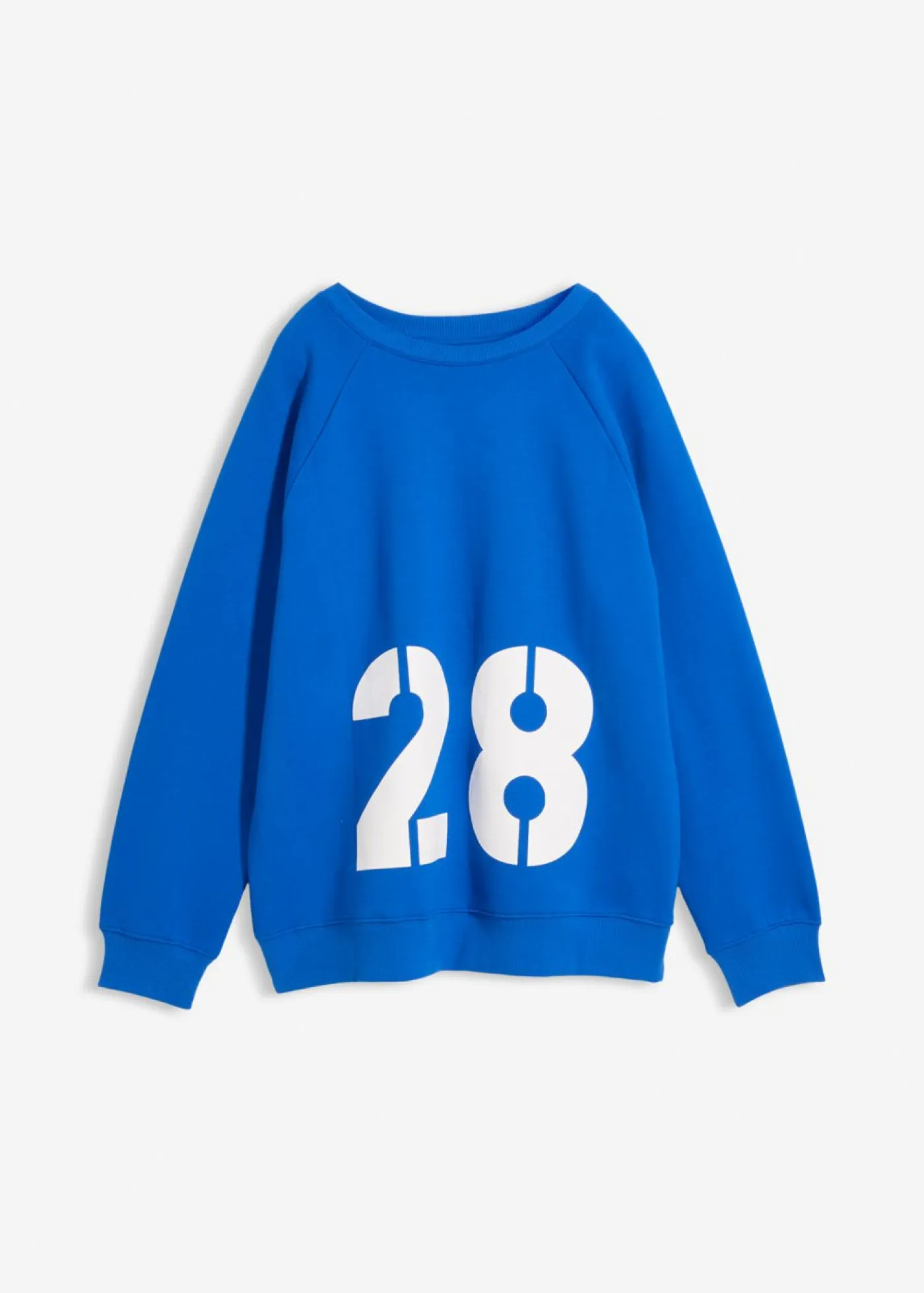 bonprix bonprix Ropa Cómoda>Sudadera oversize de algodón orgánico Azul ártico-blanco