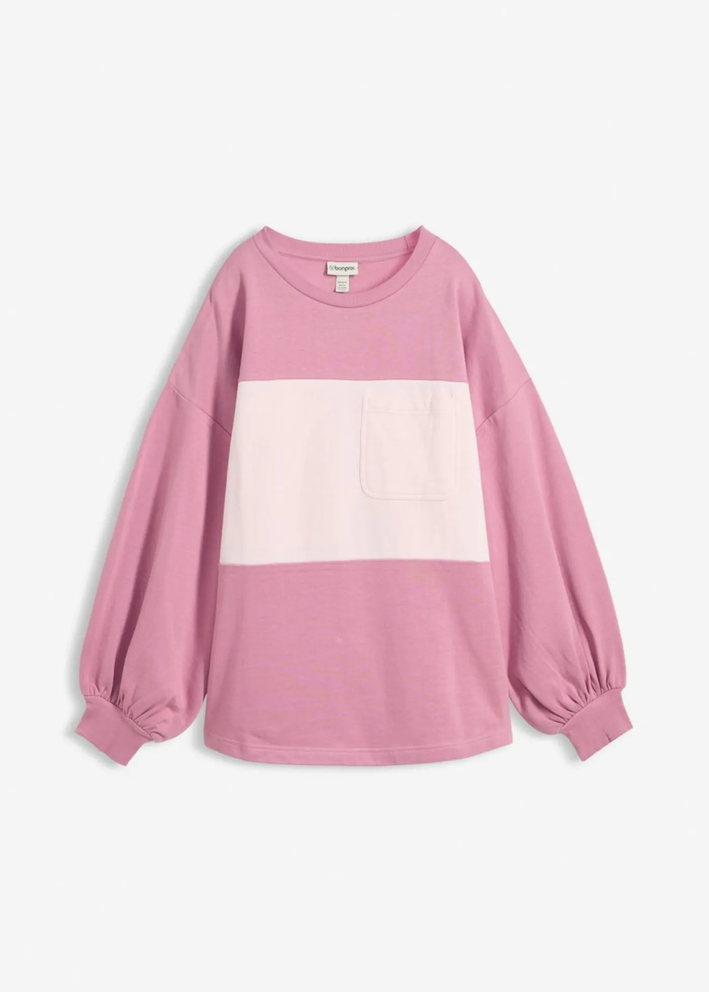 bonprix bonprix Ropa Cómoda|Novedades>Sudadera oversize de algodón orgánico Malva-rosa claro