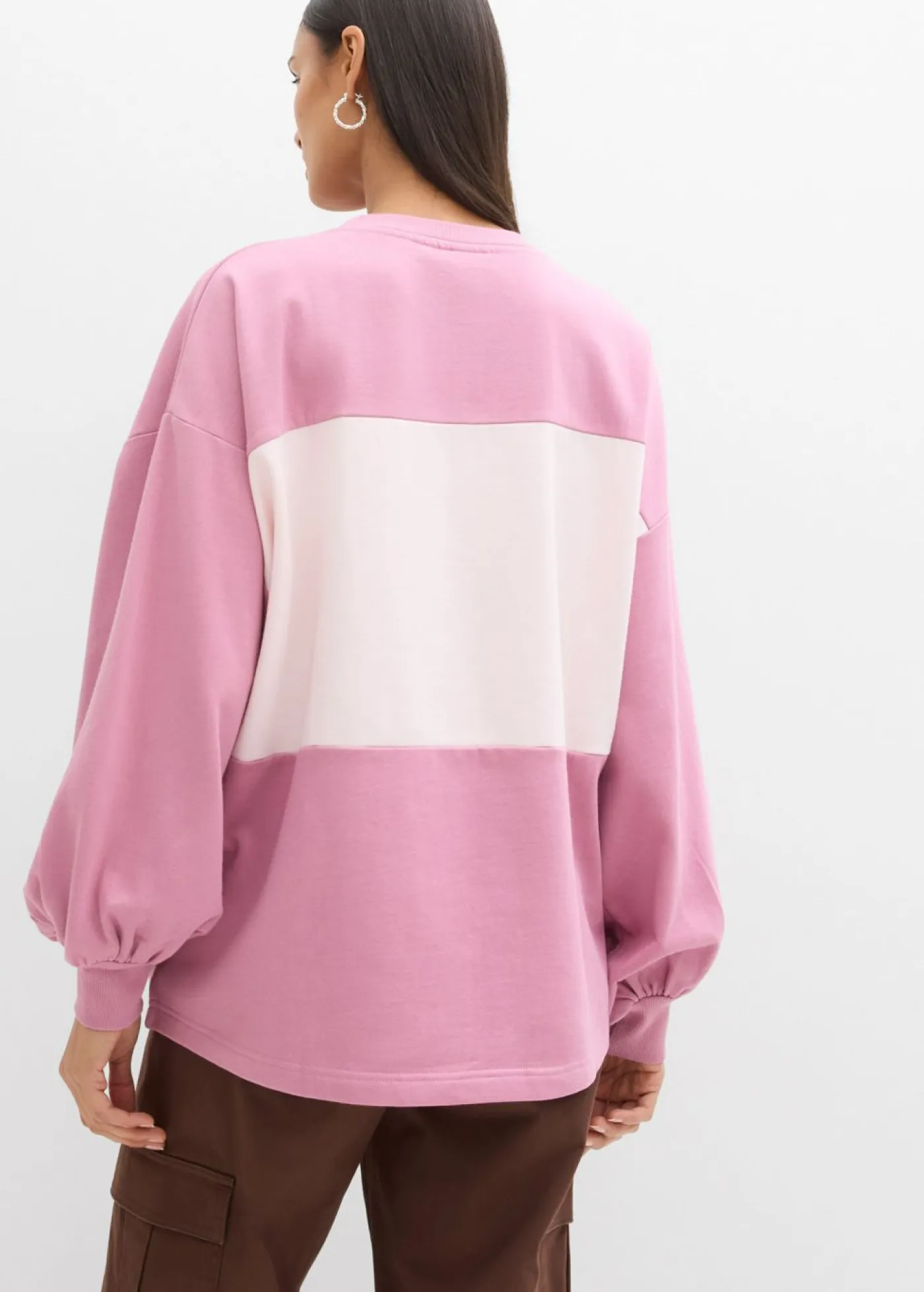 bonprix bonprix Ropa Cómoda|Novedades>Sudadera oversize de algodón orgánico Malva-rosa claro