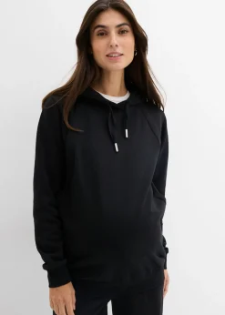 bonprix bonprix Premamá>Sudadera premamá/de lactancia 2 en 1 de algodón orgánico puro Negro