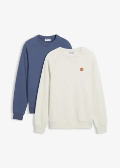 bonprix bonprix Ropa Deportiva|Chándals>Sudadera (2 unidades) Índigo jaspeado + natural jaspeado