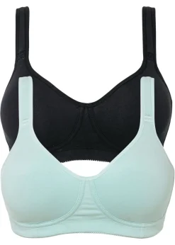 Mujer bonprix bonprix Sujetador básico de algodón sin aros (2 unidades)