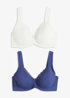 Mujer bonprix bonprix Sujetador básico de algodón orgánico sin relleno con aros (2 unidades)
