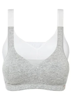 Mujer bonprix bonprix Sujetador básico de algodón sin aros (2 unidades)