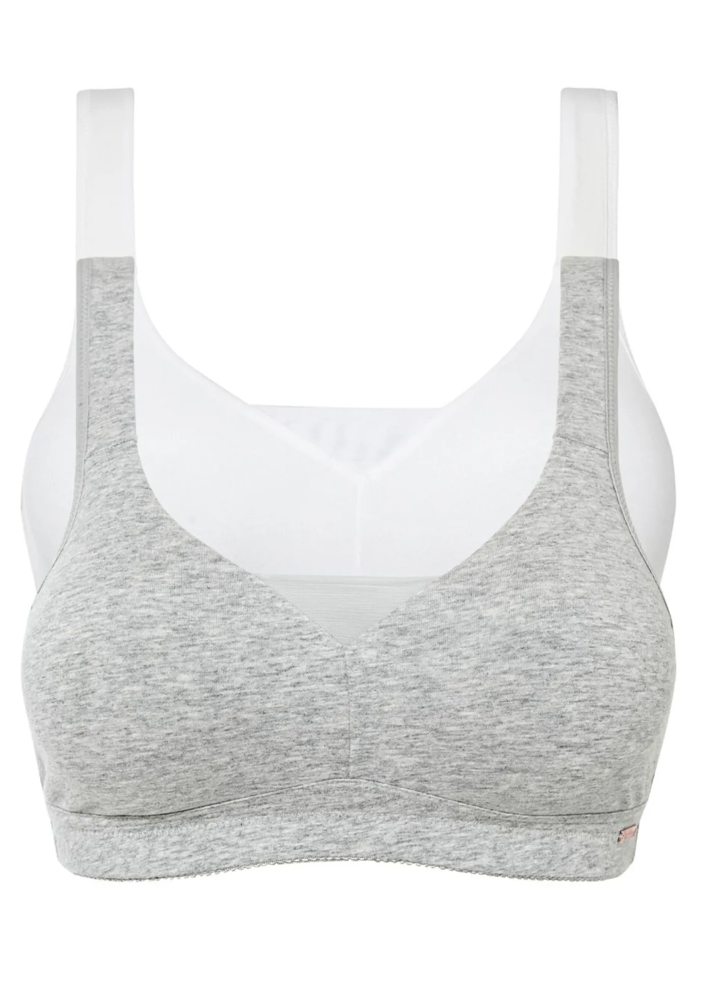 Mujer bonprix bonprix Sujetador básico de algodón sin aros (2 unidades)