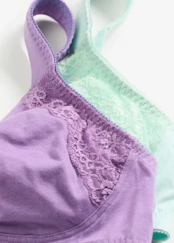 Mujer bonprix bonprix Sujetador básico de algodón sin aros (2 unidades)