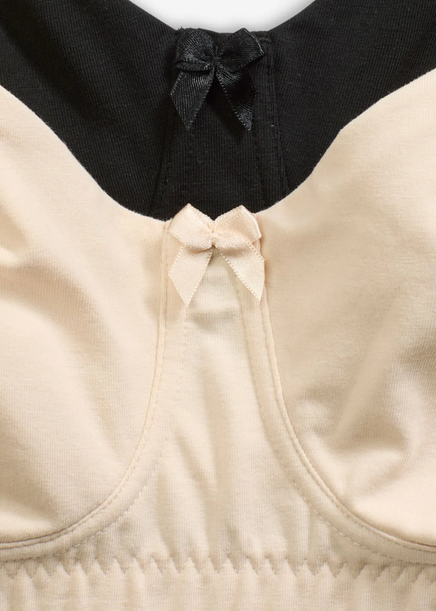 bonprix bonprix Sujetadores|Básicos>Sujetador básico de algodón orgánico sin relleno ni aros (2 unidades) Beige arena-negro