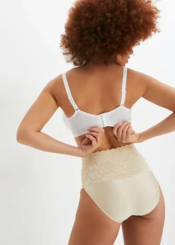 Mujer bonprix bonprix Sujetador con aros y encaje delicado (2 unidades)