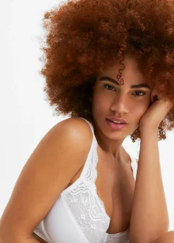 Mujer bonprix bonprix Sujetador con aros y encaje delicado (2 unidades)