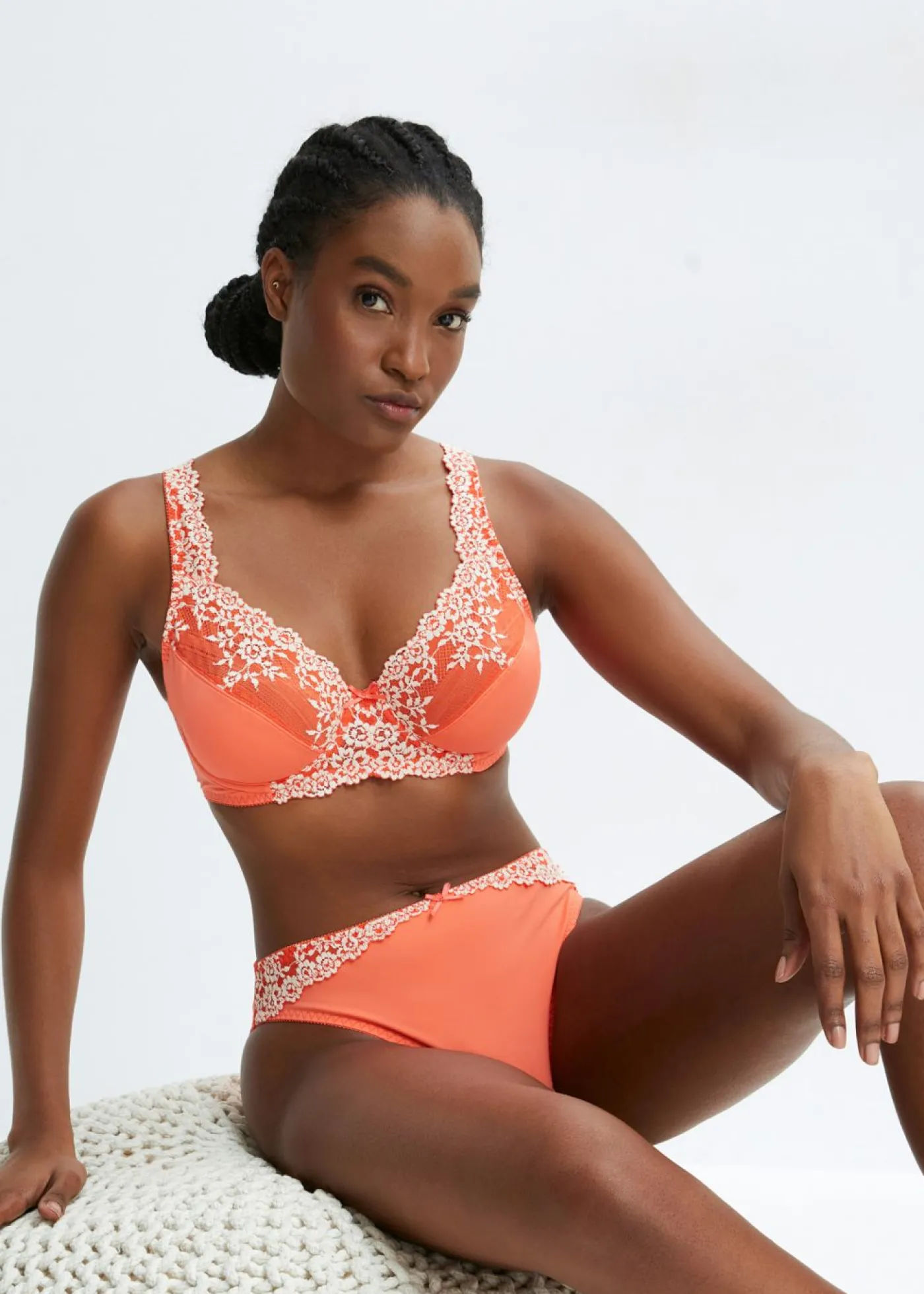 Mujer bonprix bonprix Sujetador con aros y encaje delicado (2 unidades)