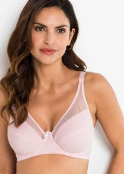 bonprix bonprix Sujetadores|Sujetadores De Copa E A H>Sujetador con aros y malla (2 unidades) Negro-blanco