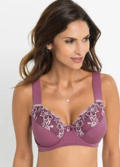 bonprix bonprix Sujetadores|Sujetadores De Copa E A H>Sujetador con aros y tirantes acolchados (2 unidades) Baya mate/rosa mate + rosa mate