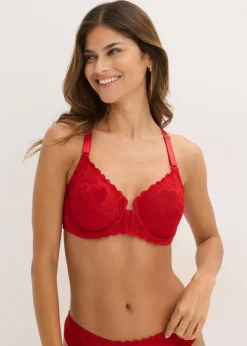 Mujer bonprix bonprix Sujetador con cierre delantero y encaje delicado