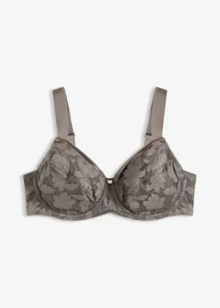 Mujer bonprix bonprix Sujetador con tirantes acolchados y encaje brillante