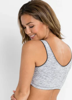 Mujer bonprix bonprix Sujetador de cierre frontal, sin aros, con algodón orgánico (2 unidades)