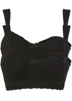 Mujer bonprix bonprix Sujetador de lactancia sin aros con algodón orgánico (2 unidades)