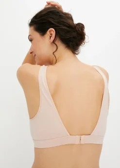 Mujer bonprix bonprix Sujetador de lactancia sin aros con algodón orgánico (2 unidades)