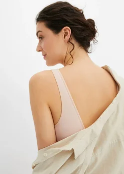 Mujer bonprix bonprix Sujetador de lactancia sin aros con algodón orgánico (2 unidades)