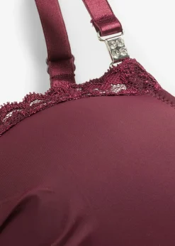 bonprix bonprix Sujetadores De Copa E A H|Lencería>Sujetador de poliamida reciclada rojo burdeos