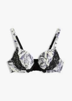 bonprix bonprix Sujetadores>Sujetador de satén bordado Gris acero