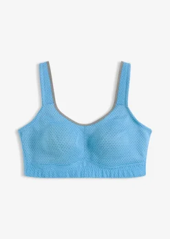 bonprix bonprix Sujetadores De Copa E A H|Ropa Interior Deportiva>Sujetador deportivo con gran sujeción Gris granito/azul brillante