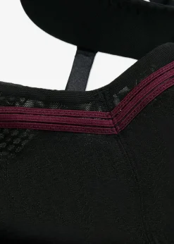 bonprix bonprix Ropa Deportiva>Sujetador deportivo con gran sujeción Negro/morado intenso