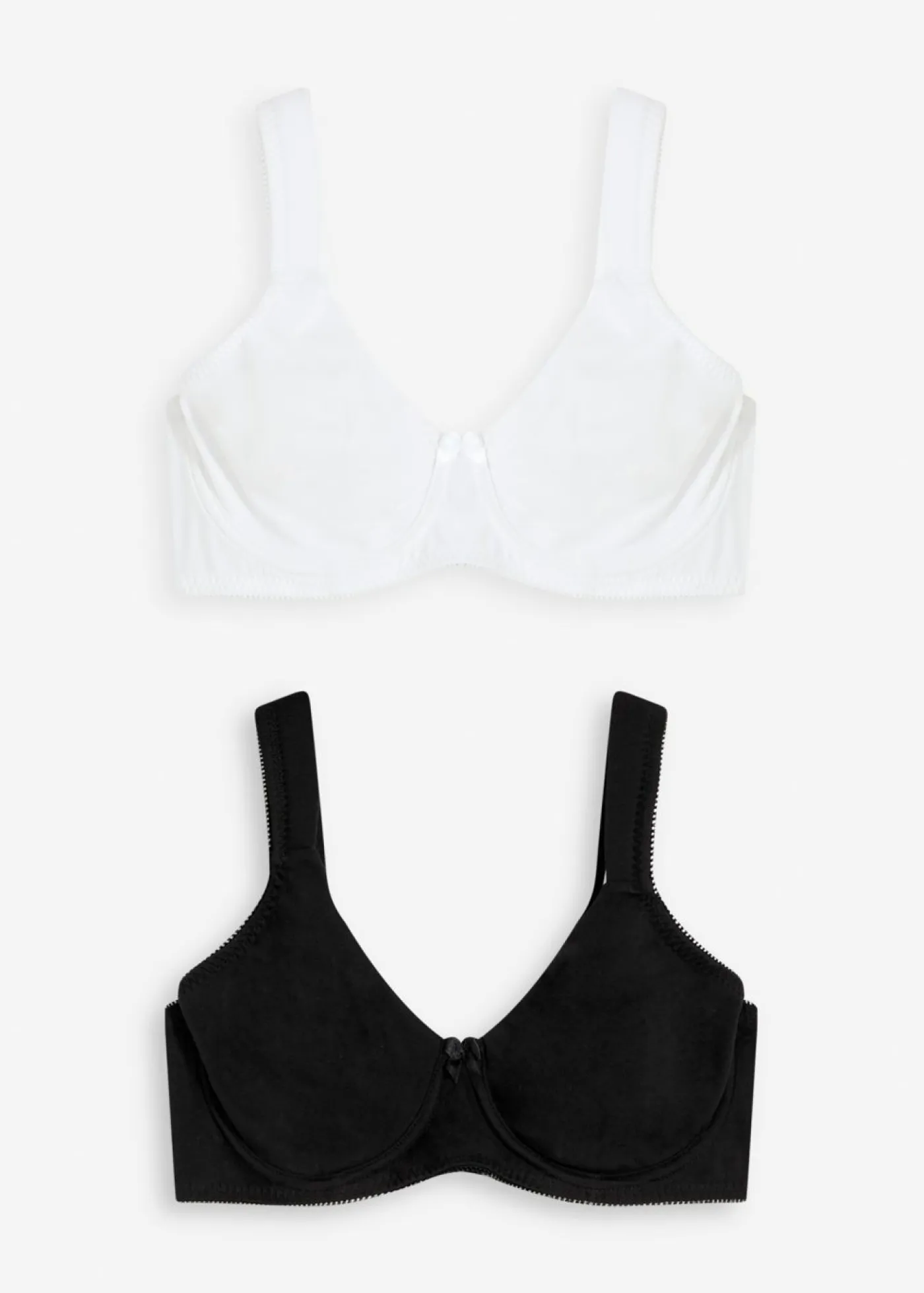 Mujer bonprix bonprix Sujetador reductor básico de algodón orgánico con aros (2 unidades)