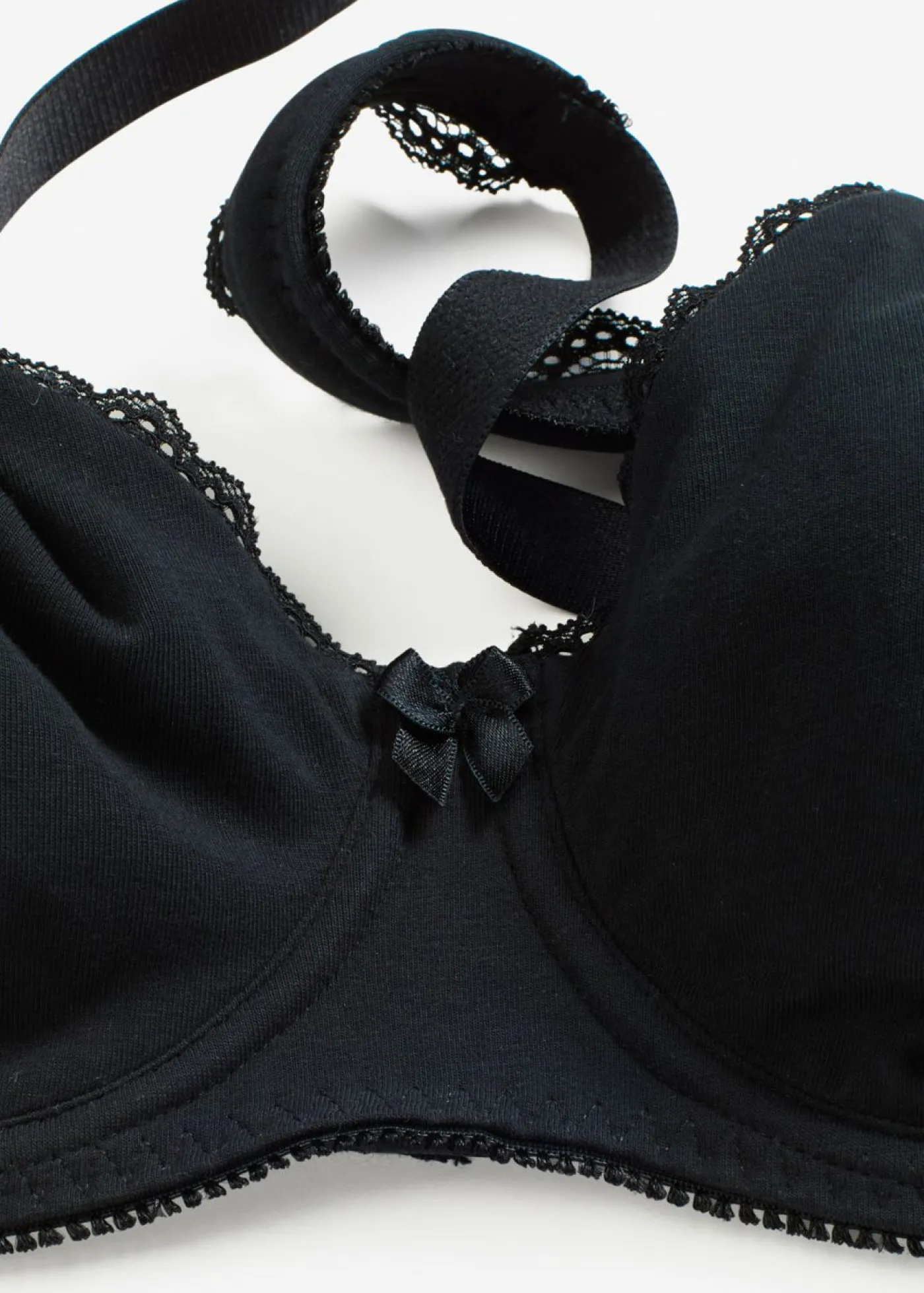 bonprix bonprix Básicos|Sujetadores>Sujetador reductor básico de algodón orgánico con aros (2 unidades) Negro