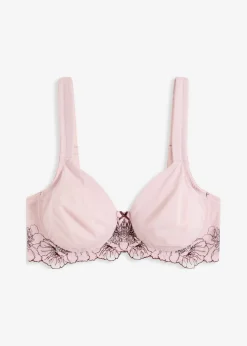bonprix bonprix Sujetadores De Copa E A H>Sujetador reductor con bordado delicado rosa mate-baya