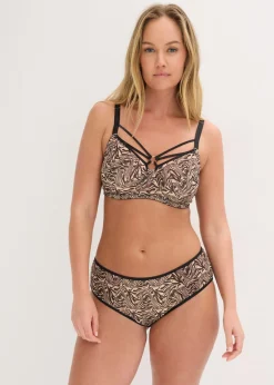 Mujer bonprix bonprix Sujetador reductor con detalles decorativos y malla estampada