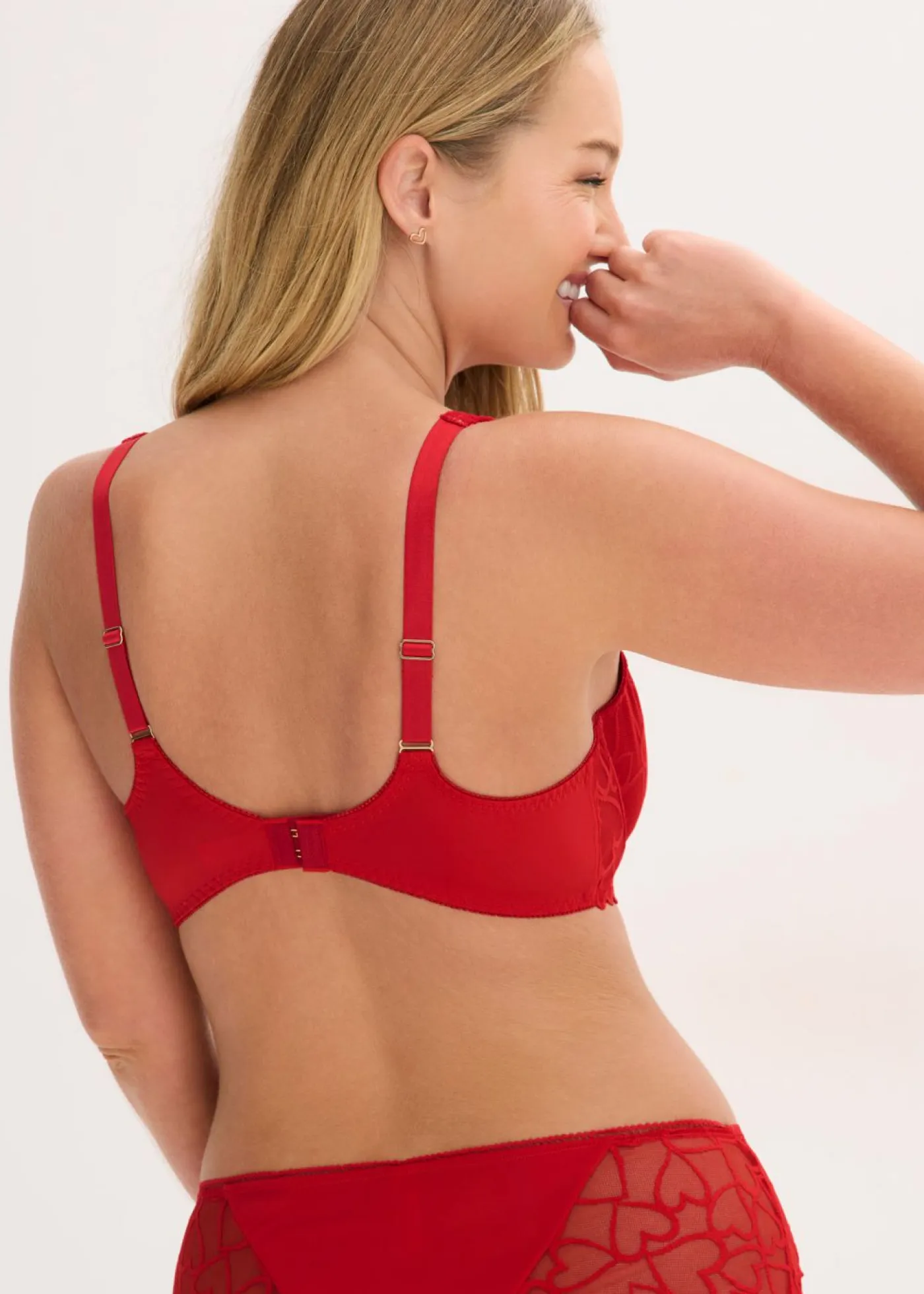 bonprix bonprix Sujetadores|Sujetadores De Copa E A H>Sujetador reductor con tirantes acolchados Rojo salsa