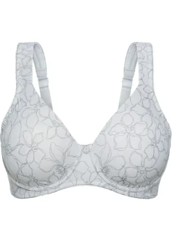 bonprix bonprix Sujetadores>Sujetador reductor con tirantes acolchados Plata mate-gris oscuro estampado