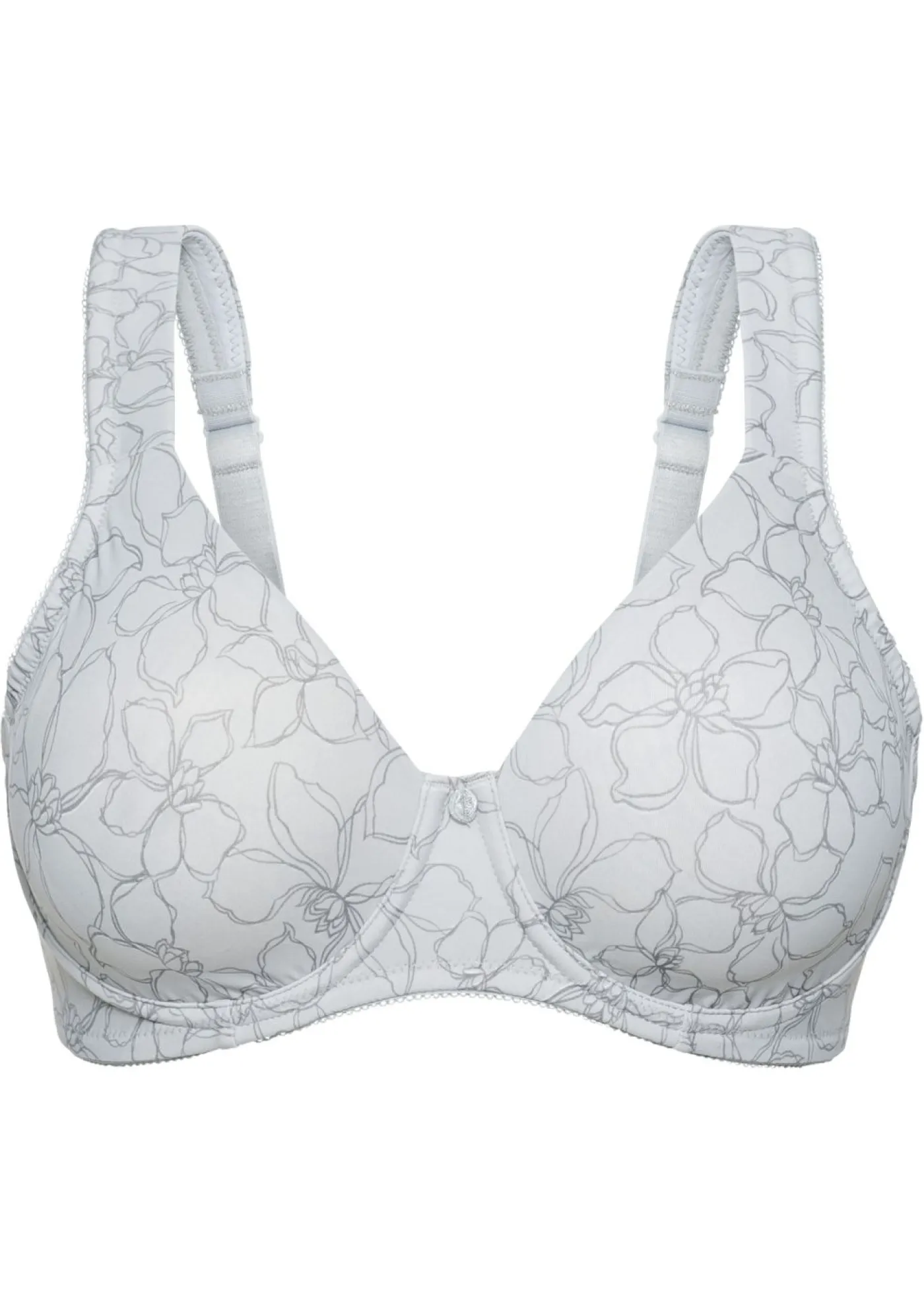 bonprix bonprix Sujetadores>Sujetador reductor con tirantes acolchados Plata mate-gris oscuro estampado