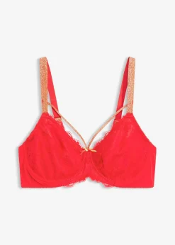 bonprix bonprix Sujetadores>Sujetador reductor con tirantes brillantes rojo intenso