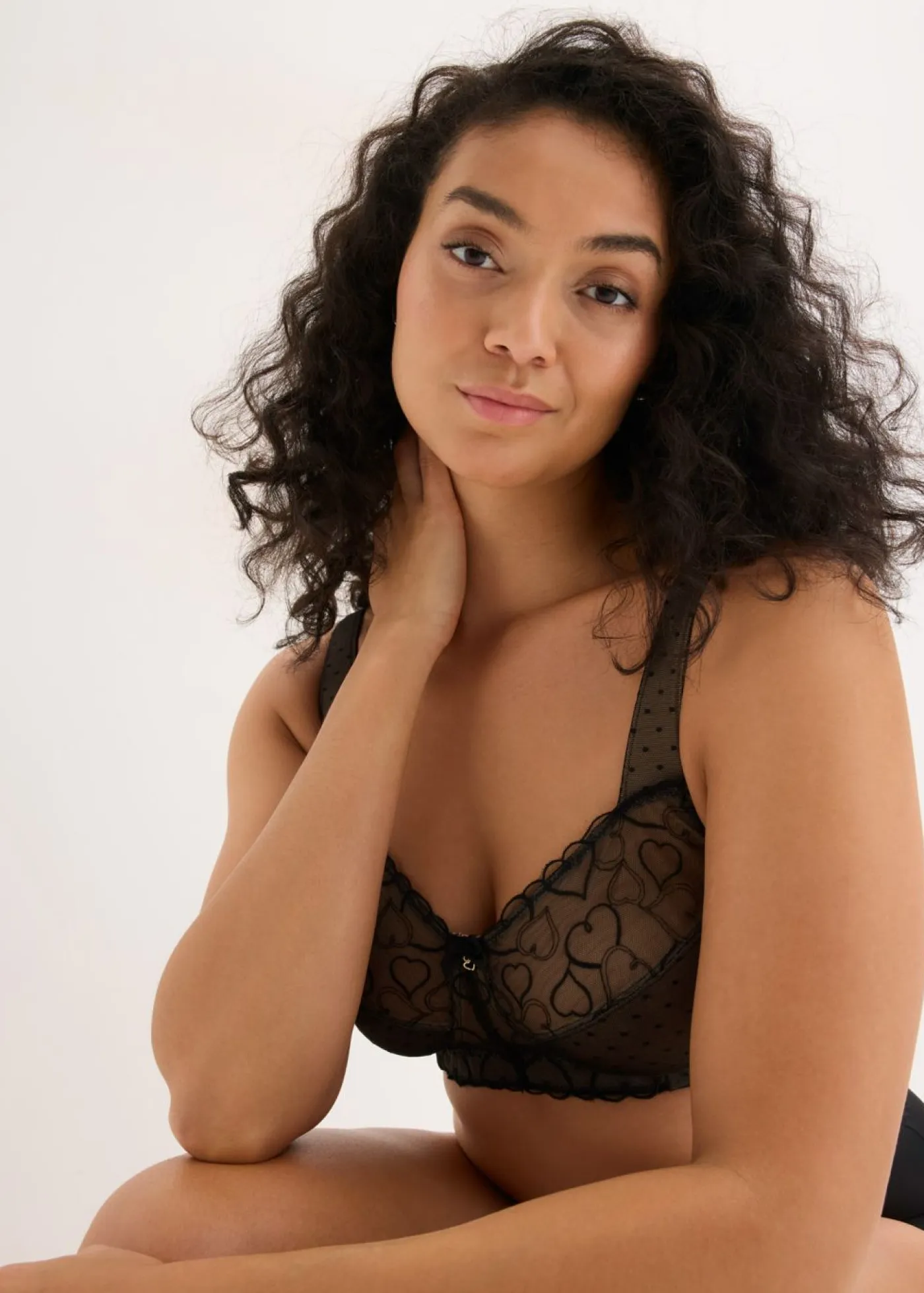 bonprix bonprix Sujetadores De Copa E A H|Sujetadores>Sujetador reductor sin aros con tirantes acolchados negro-marrón claro