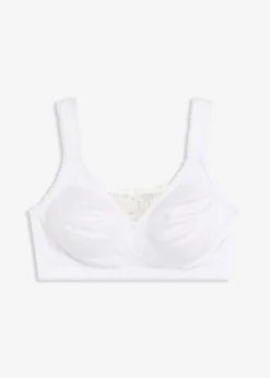 bonprix bonprix Sujetadores|Sujetadores De Copa E A H>Sujetador reductor sin aros con tirantes acolchados Blanco