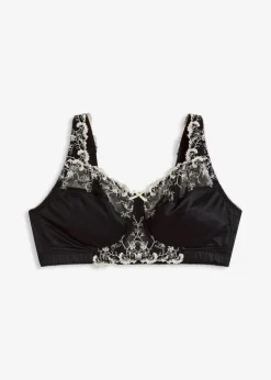 Mujer bonprix bonprix Sujetador reductor sin aros con tirantes acolchados y bordado