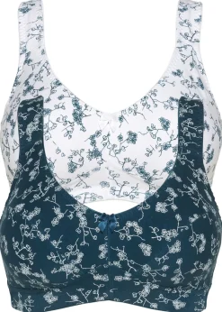 Mujer bonprix bonprix Sujetador sin aros con suave algodón orgánico (2 unidades)