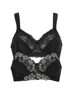 bonprix bonprix Sujetadores>Sujetador sin aros con tirantes acolchados (2 unidades) Negro + negro + blanco