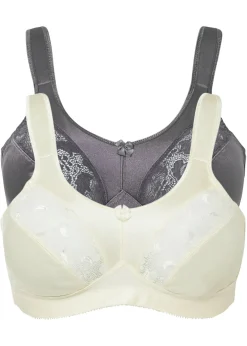 Mujer bonprix bonprix Sujetador sin aros con tirantes acolchados (2 unidades)