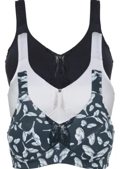 Mujer bonprix bonprix Sujetador sin aros de algodón orgánico (3 unidades)