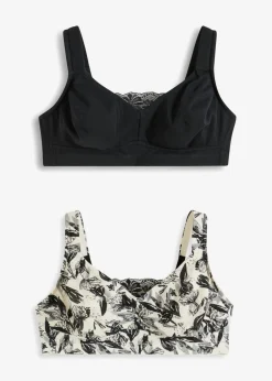 Mujer bonprix bonprix Sujetador sin aros de algodón orgánico (2 unidades)