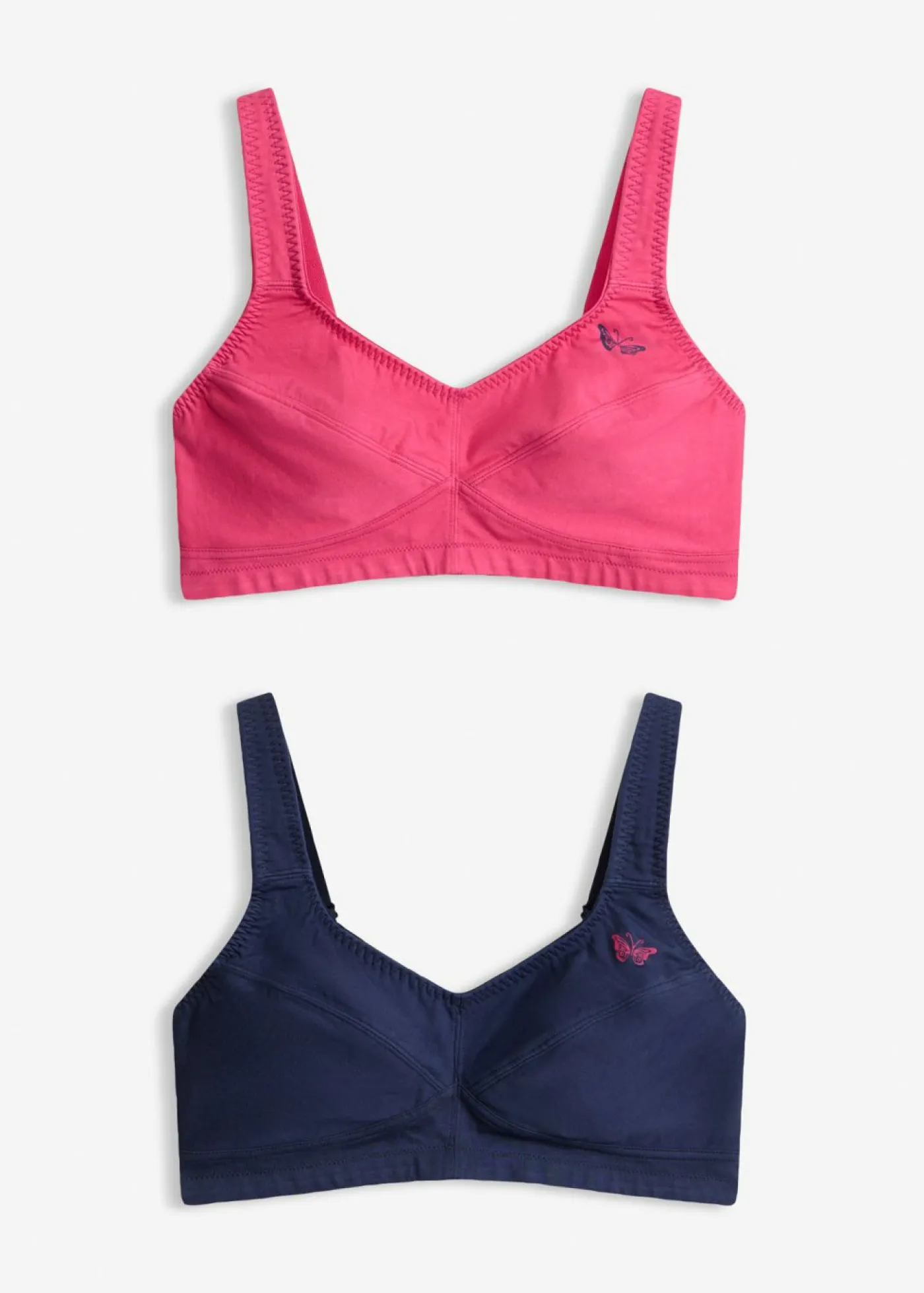 Mujer bonprix bonprix Sujetador sin aros de algodón orgánico (2 unidades)