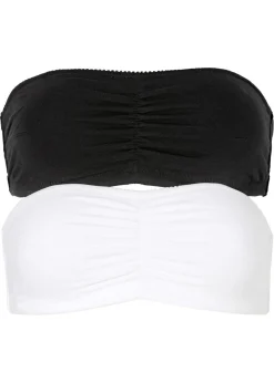 Mujer bonprix bonprix Sujetador tipo bandeau (copa A y B) de algodón orgánico (2 unidades)