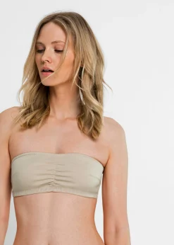 bonprix bonprix Ropa Interior De Algodón|Básicos>Sujetador tipo bandeau (copa A y B) de algodón orgánico (2 unidades) Beige tiza + rosa palo