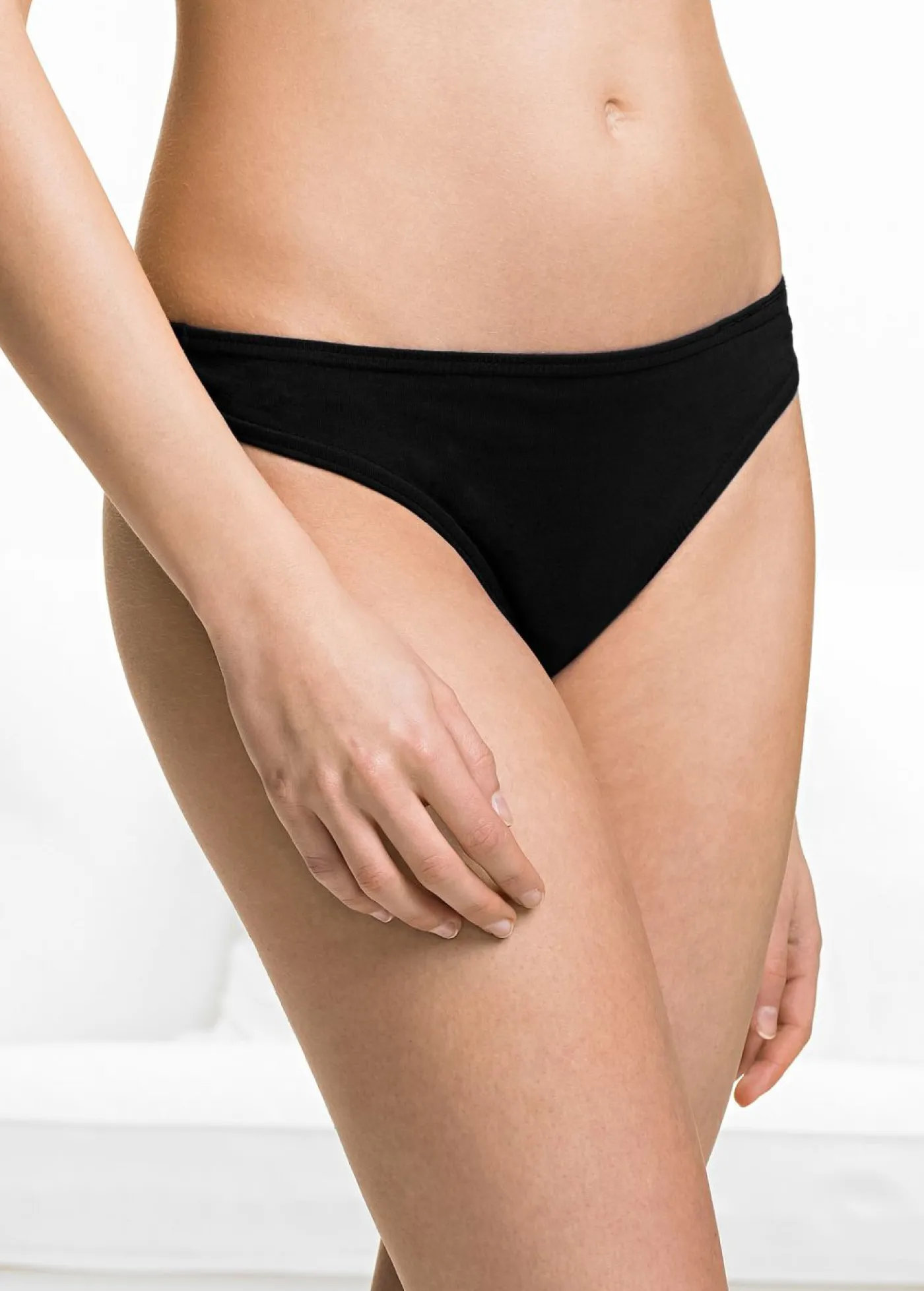 bonprix bonprix Ropa Interior De Algodón|Básicos>Tanga (10 unidades) Negro