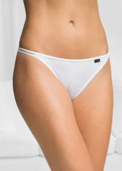 bonprix bonprix Ropa Interior De Algodón|Básicos>Tanga (6 unidades) negro-blanco-gris