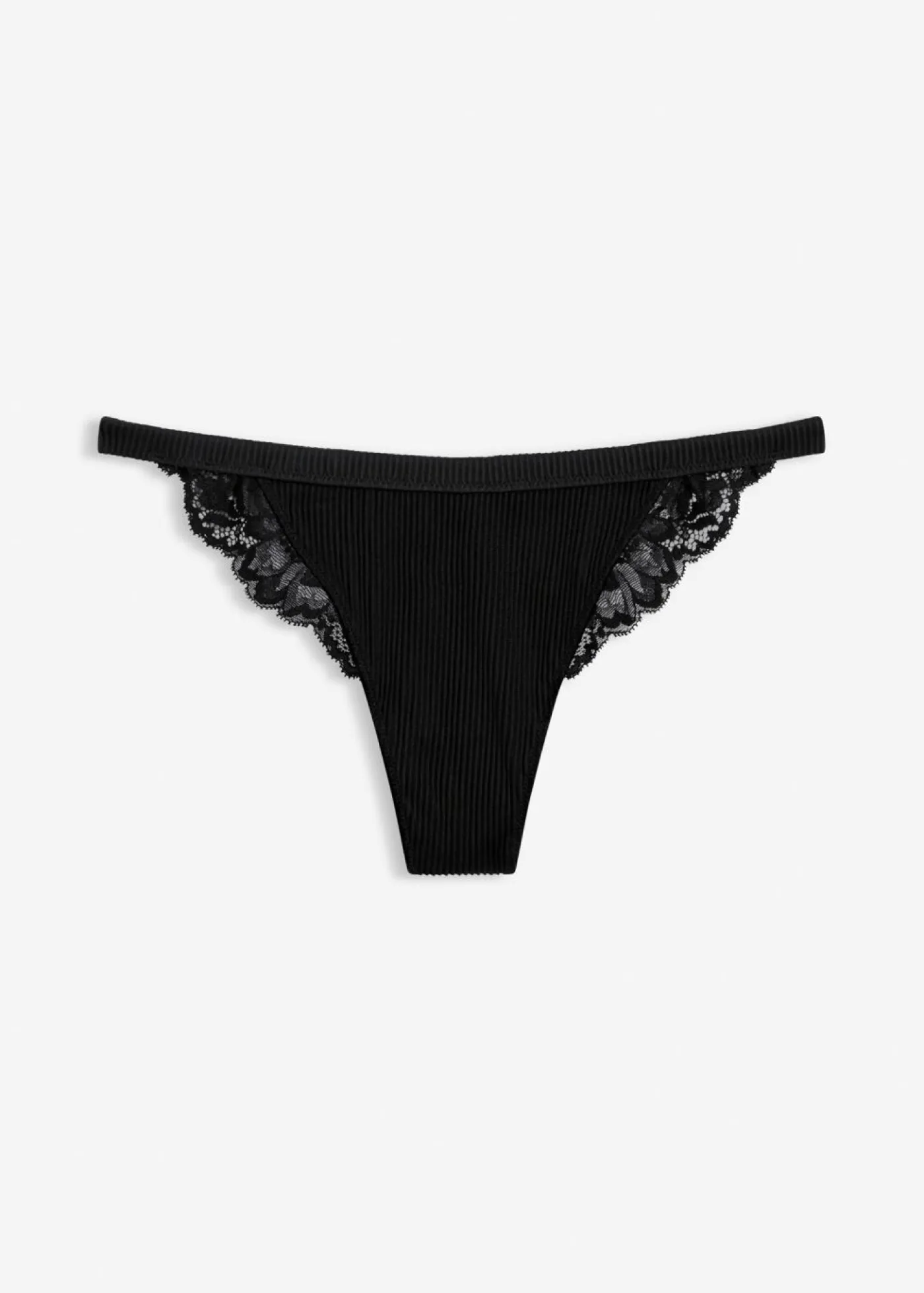 bonprix bonprix Lencería|Bragas>Tanga con canalé suave Negro