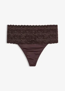 bonprix bonprix Temática·Lencería De Primavera|Bragas>Tanga con efecto moldeador medio (2 unidades) 2 en marrón oscuro
